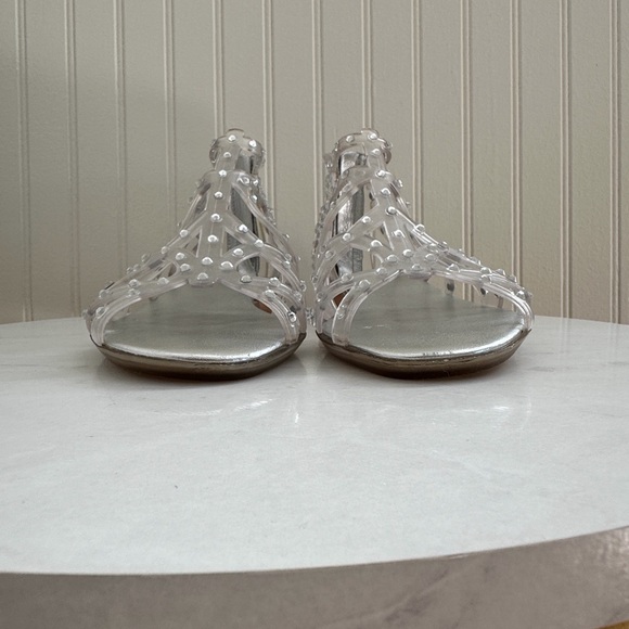 Stuart Weitzman Glogladius Clear Jelly Wedge - Picture 8 of 16